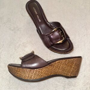 Antonio Melani Women's  Brown Espadrilles Wedges - Excellent